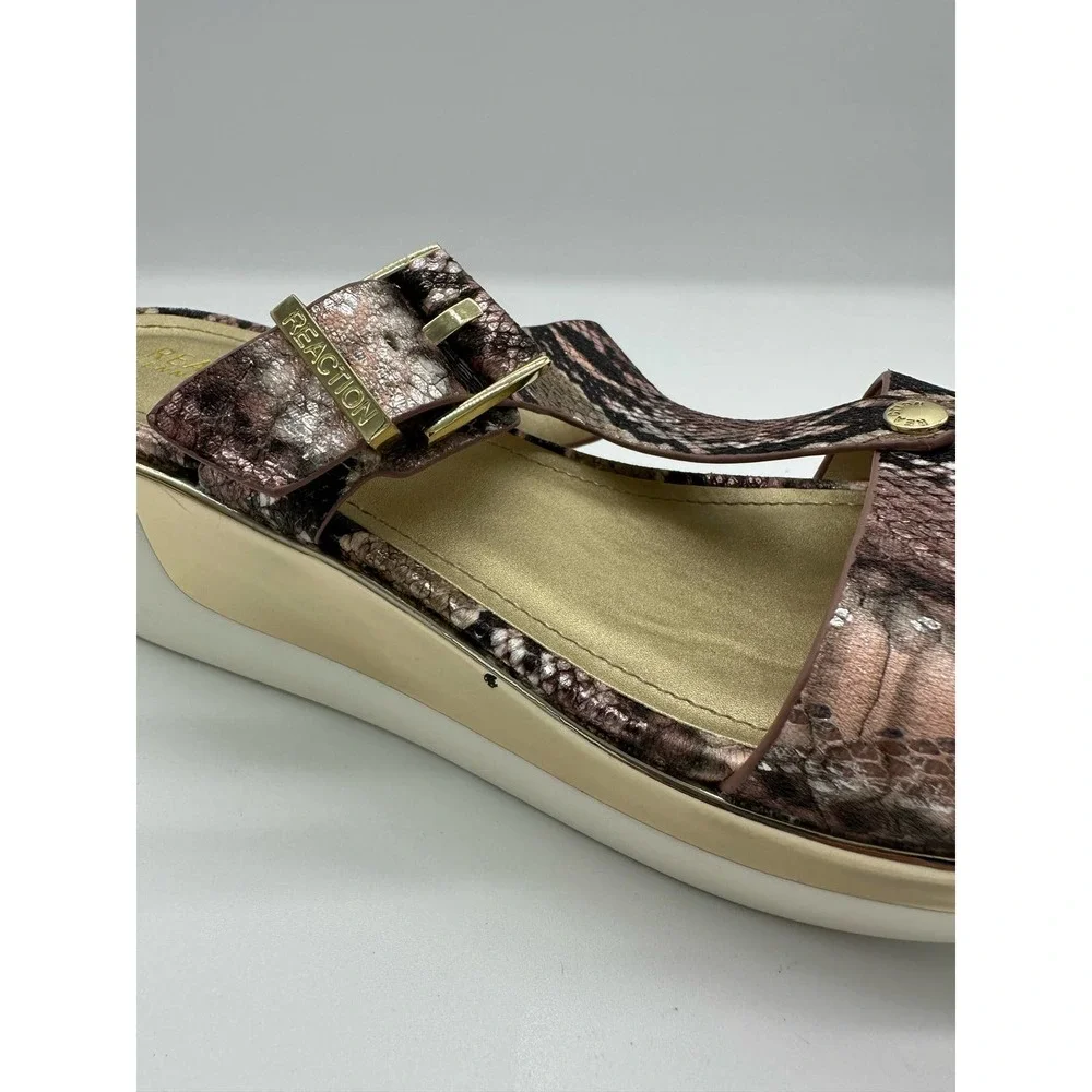 Kenneth Cole Reaction Women's Pepea Buckle Wedge Sandals Women's Shoes 9.5